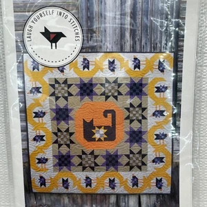 The Crows Meow Quilt Pattern 72"x72" Cat Crow Stars Laugh Yourself into Stitches - Picture 1 of 3