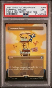 2024 MTG Fallout Command Tower Borderless Foil PSA 9 - Picture 1 of 3
