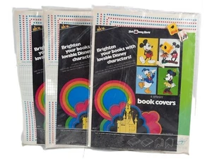LOT 3 Walt Disney World Alco 127 Book Covers 4 Designs Mickey Minnie Donald NEW - Picture 1 of 2
