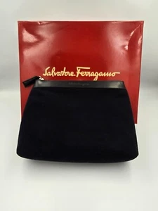 Salvatore Ferragamo Authentic Leather/Suede CosmeticPouch - Picture 1 of 9