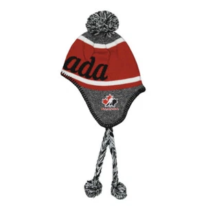 Hockey Canada Team IIHF Laplander Pom Beanie Toque Hat - Picture 1 of 2