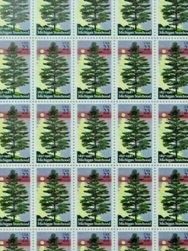 #2246 Michigan Statehood plate block of 20 stamps Mint NH OG - Image 1 of 1