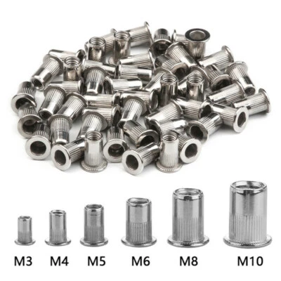 200/10x Einnietmutter Blindnietmutter Einziehmutter Nietmutter Edelstahl M3-M10 - Bild 1 von 4