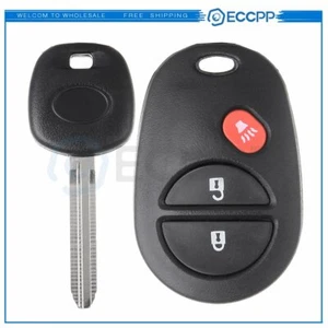 2 for 2007 2008 2009 2010 2011 2012 2013 Toyota Tundra Remote key + Ignition Key - Picture 1 of 6