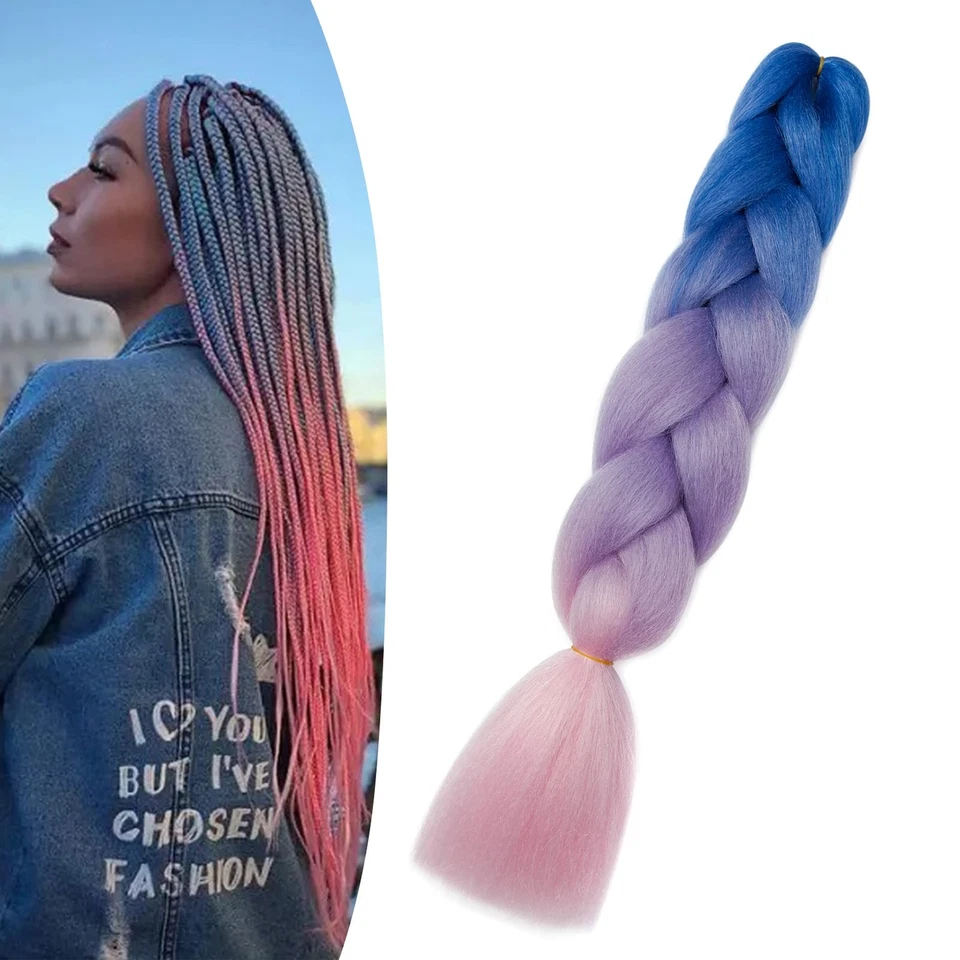 Meches Tresse Cheveux 1 Paquet 24" Meches pour Tresses Africaine Rajout Cheve... - Photo 1/4