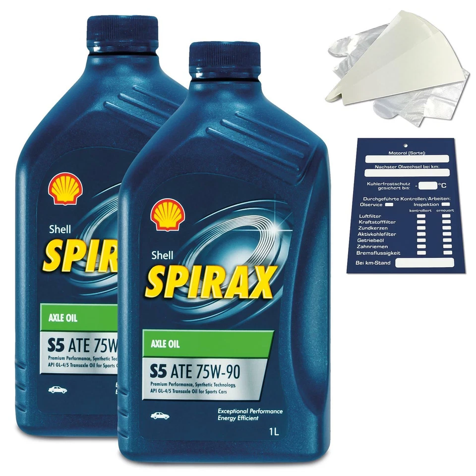 2 Liter original Shell Spirax S5 ATE 75W-90 Getriebeöl 5011987176249 GL-4 GL-5 - Bild 1 von 4