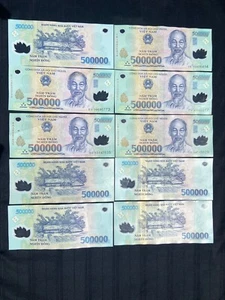 5 MILLION VIETNAMESE DONG ( 10 ) 500,000 VND CURRENCY BANKNOTES | FAST SHIPPING - Picture 1 of 4