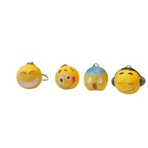 Konvolut 4 Vintage Schlüsselanhänger Emojis 4 verschiedene Reaktionen (KC-65) - Bild 1 von 5