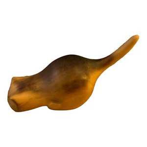 Vintage Jim Hunter Hand Carved Lime Wooden Cat Figure Ornament Collectable - Picture 1 of 12