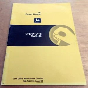 John Deere 2E Power Soffiatore Manuale Operatore JD - Foto 1 di 1
