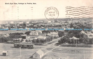 R492637 Birds Eye View Portage la Prairie Man 1913 Canadian Pacific Railway News - Imagen 1 de 4
