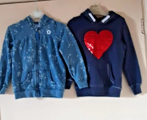 1 Girl Hooded Jacket & 1 Hooded Top Both By George Size 4-5 Yrs - Picture 1 of 4