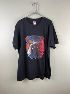 Vintage Ugly Bulldog Liquid Blue T-Shirt Size XL Black 2007 Graphic Biker Art - Picture 1 of 6