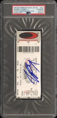Steven Stamkos Signed Autograph NHL 1st Goal Ticket 10/30/2008 PSA DNA 10 AUTO - Image 1 of 2
