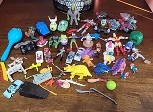 Vintage 80s 90s Toys Junk Drawer Lot Figurines Batman Troll Mario Hot wheels - Picture 1 of 14