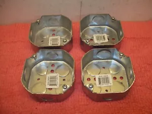 Steel City Octagon Box, 3-1/2", 11.8 Cu. In. (4-PACK) for conduit New, Free ship - Picture 1 of 2