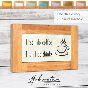 Coffee Sign / Plaque - Hardwood Gift Decoration for Coffee Lovers Shop Home - Picture 1 of 14