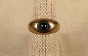 Vintage 8K Yellow Gold Blue Stone Ring 5.7 g size 5 - Picture 1 of 8