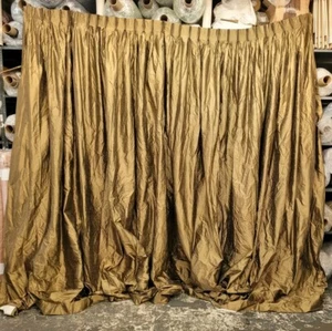 Elegant 100% Silk Premium Pinch Pleated Curtains W/ Hooks - Picture 1 of 5