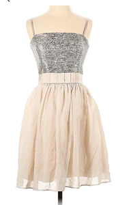 Ted Baker London Creme & Silber Pailletten Abendkleid Abiball Cocktail Hochzeit Gr.  - Bild 1 von 10