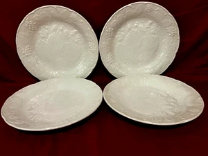 Burleigh Staffordshire Davenport Set Of 4 White Dinner Plates 9 3/4" England - Picture 1 of 2