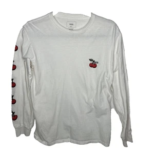 Vans Damen White Cherry Langarm T-Shirt Größe Small - Bild 1 von 6