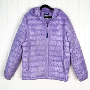 Unisex Puffer Jacket By Primary Kids Size 12 Long Sleeve Zipper Hooded - Picture 1 of 7