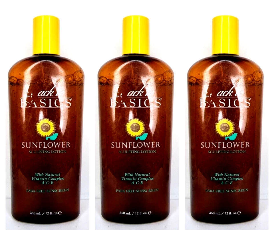 3 LOÇÃO ESCULTURA GIRASSOL Back to Basics suporte médio 12 oz cada (995) - Imagem 1 de 1
