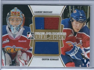 15-16 ITG Final Vault 11-12 Heroes and Prospects Brossoit/Reinhart Jsy Card 1/1 - Imagen 1 de 2