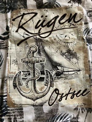 Ejemplar Único Gran Hombre JACK&JONES Camiseta Talla M Con Rügen-print En Beige - Imagen 1 de 4