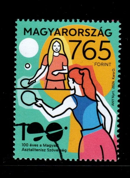 HUNGARY SPECIMEN  2024 - Centenary of the Hungarian Table Tennis Association - Image 1 of 1