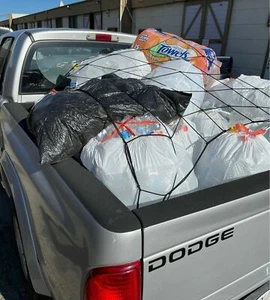 Cargo Net Bed Tie Down Hooks for DODGE DAKOTA Mid Size Long Bed 60" x 98" New - Picture 1 of 8