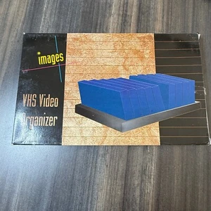 Images VHS Video Organizer Storage Case Tape Holder Retro Media Rack - Picture 1 of 3