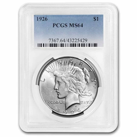 1926 Peace Dollar MS-64 PCGS - SKU#4782 Cover