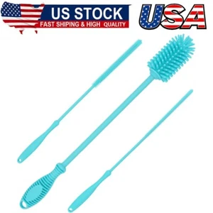12.5"Silicone Bottle Brush and Straw Cleaner Brush Set,Bottle Cleaner Brush Neck - Picture 1 of 8