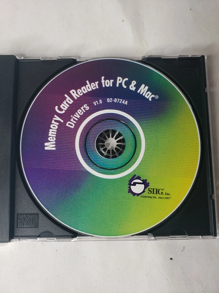 memory card reader for pc & mac drivers siig v1.0 02-0724a cd-rom - Image 1 of 1