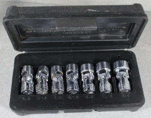 Craftsman 43812 7 Stck. 3/8 Dr. SAE Flexibler Steckschlüsselsatz & Kunststoffkoffer -V- USA - Bild 1 von 7