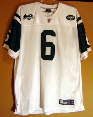CAMISETA AUTÉNTICA DE LA NFL MARK SANCHEZ DE LOS NEW YORK JETS CON PARCHE DEL 50 ANIVERSARIO Foto 1 de 4