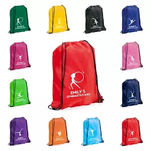 Borsa Ginnastica Personalizzata Bambino Cordino Zaino Bambino Nylon Scarpe da Danza Kit - Foto 1 di 46