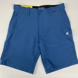 Pantalón corto de caminata híbrido Hurley para hombre talla Entrepierna 32 azul 9" nueva con etiquetas - Imagen 1 de 4