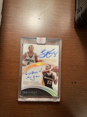 2015 Panini Immaculate Mark Jackson Jalen Rose Dual Auto Autograph SEALED Pacers - Image 1 of 2