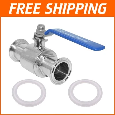 Durable 1.5 Inch Tri Clamp Ball Valve with Silicone Gaskets for Home Brewing - Image 1 of 4