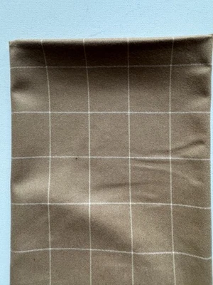 Ralph Lauren Lawrie Check Brandy Peru Designer Fabric Remnant 24 x 24" - Image 1 of 4