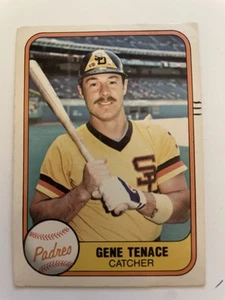 1981 Fleer #489 Gene Tenace San Diego Padres - Foto 1 di 2