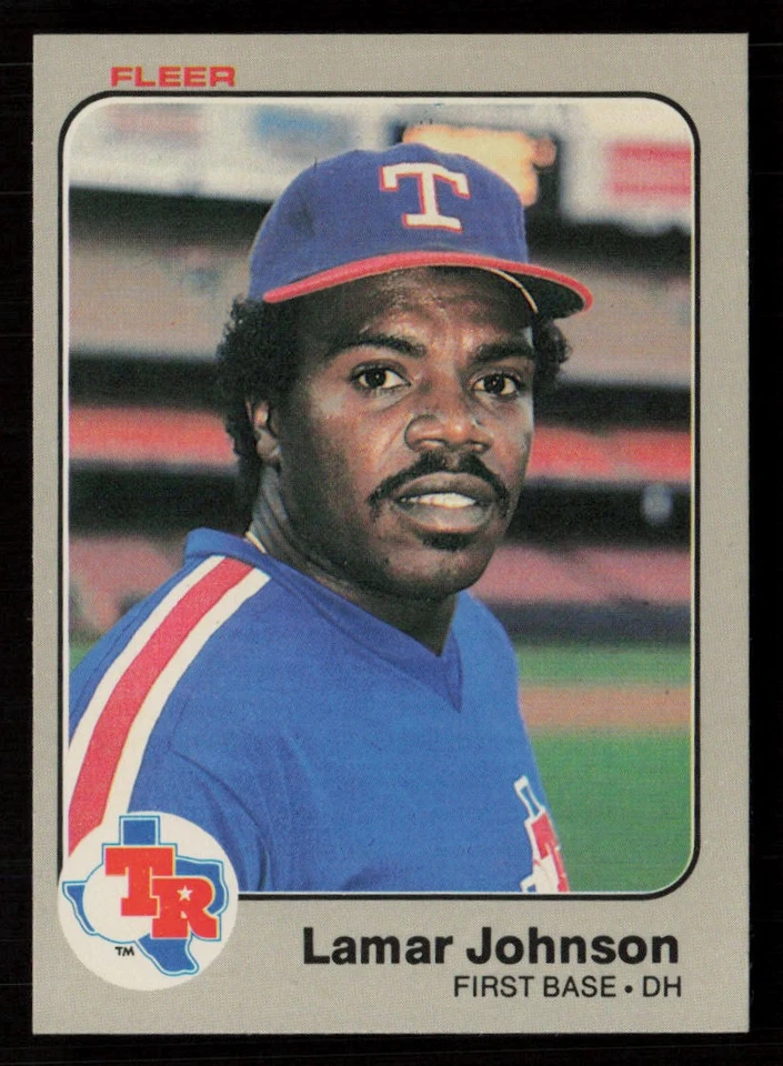 Lamar Johnson 1983 Fleer #571 Texas Rangers Baseball Card - Image 1 of 2