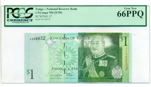 Tonga 2009 1 Pa'anga Bank Note Gem New 66 PPQ PCGS Currency - Picture 1 of 4