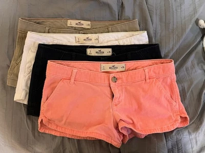 Lote de 4 pantalones cortos Y2K Hollister talla 3 Foto 1 de 4