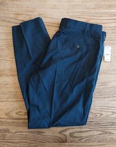 Pantaloni eleganti Brooks Brothers "346" Regent Fit a quadri blu navy 36x31 nuovi con etichette - Foto 1 di 10