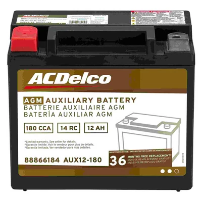 For Chevy Impala 14-18 ACDelco Professional Auxiliary AGM 190 CCA Battery Foto 1 de 2
