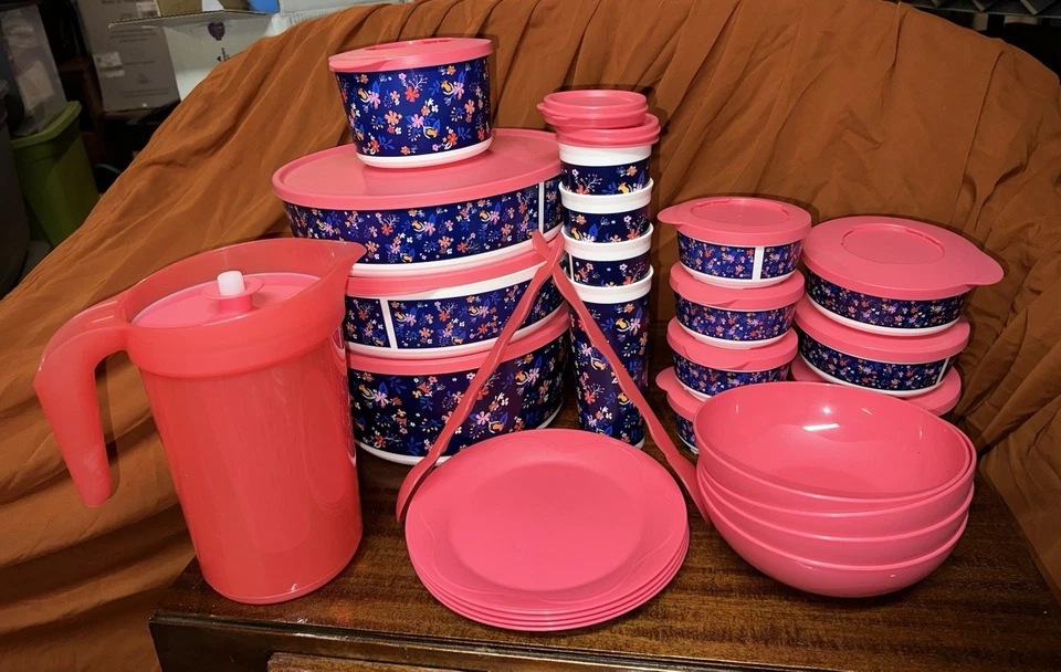Juego completo Tupperware Falling For Floral Foto 1 de 2